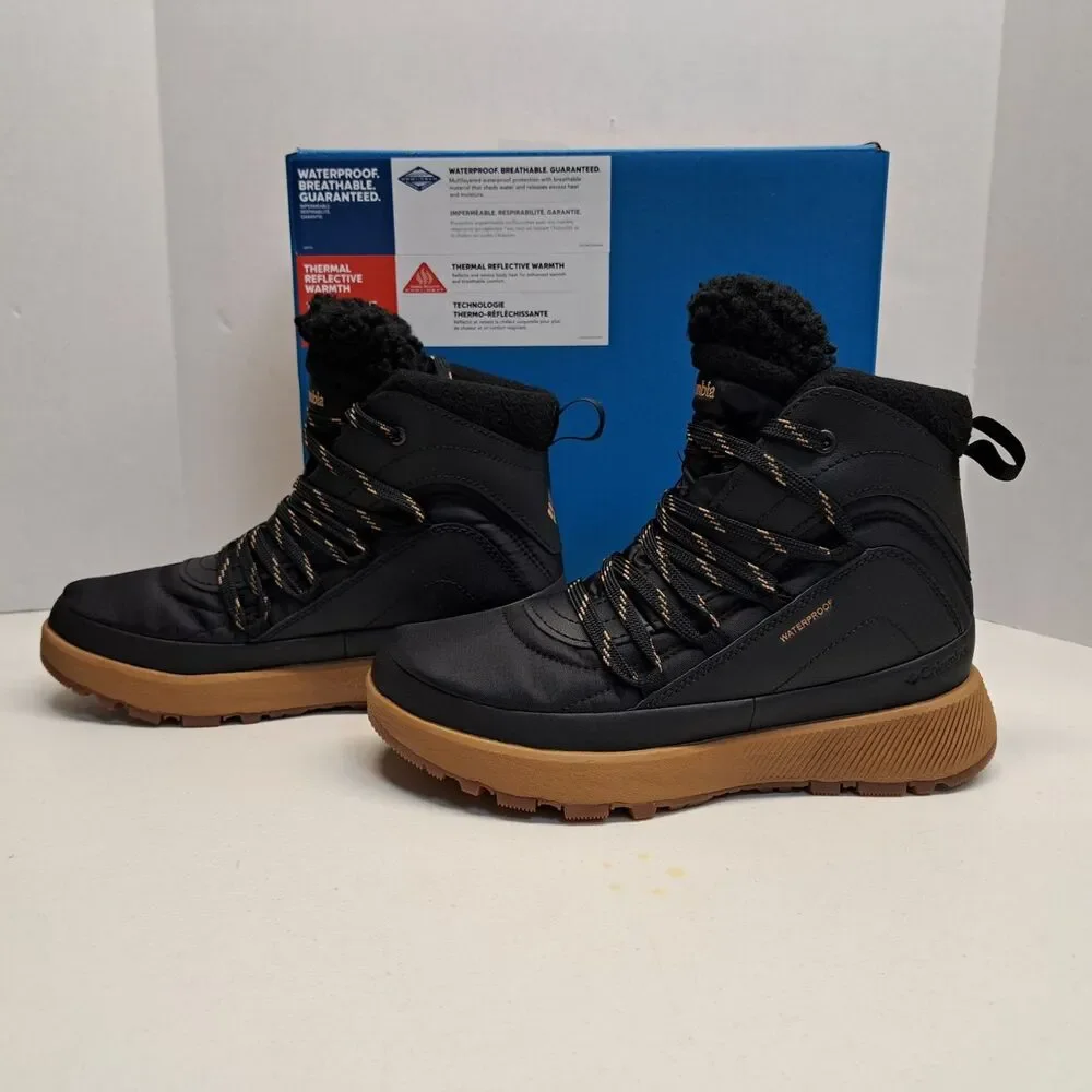 Columbia Red Hills Omni Heat Women’s Size 6.5 Black Winter/Snow Boots